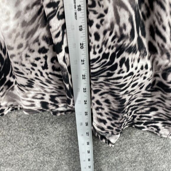 New Jennifer Lopez Blouse Women S Small Black Animal Print Sleeveless Wide Strap - Picture 10 of 11